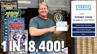 MY BIGGEST WIN **LIVE** on this TICKET! 1 in 18,400  TEXAS LOTTERY Scratch Offs