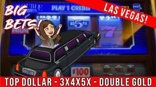 $100 DOUBLE GOLD SLOT MACHINE - $50 TOP DOLLAR - DOUBLE DOLLAR 3X4X5X 20 LINES - LIVE SLOT PLAY