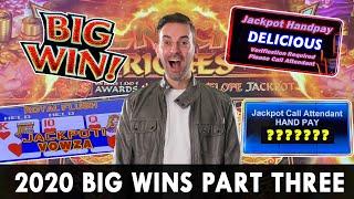 BIG WINS of 2020 Part 3  HGH LIMIT Jackpots Galore!  HANDPAYS on Cleo, Dragon Link & More