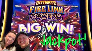 FINALLY got our first JACKPOT on Ultimate Fire Link Power 4! High Limit play!