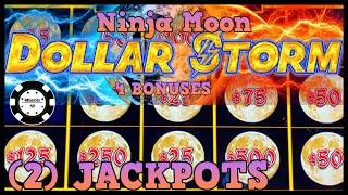 ️HIGH LIMIT Dollar Storm Ninja Moon (2) HANDPAY JACKPOTS $25 SPINS ️(4) BONUS ROUNDS Slot Machine