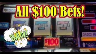 $100 Bets ONLY  BEST of Double Gold Jackpot Wins!