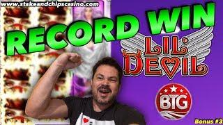RECORD WIN !! SUPER MEGA HIT ️ LIL DEVIL SLOT ️ Online Casino Heart Bonus #3