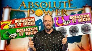 NEW! *Scratch it Rich* *Absolute Power* Have you played These? By Incredible Technologies