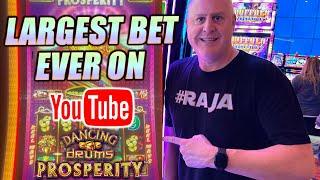 $100/SPINS!!!  THE BIGGEST BET YOU'LL EVER SEE ON DANCING DRUMS PROSPERITY!