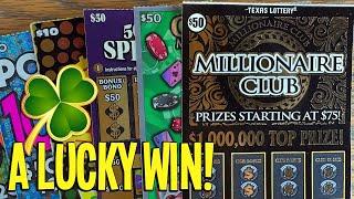 A LUCKY WIN!  3 $50 TICKETS  $230 TEXAS LOTTERY Scratch Offs