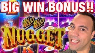 Wild Wild Nugget BIG WIN BONUS!  2 CRAZY HOT MAX BET SESSIONS!!