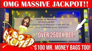 OUR BIGGEST JACKPOT EVER ABSOLUTELY MASSIVE HANDPAY! $100 MONEY BAGS JACKPOT WINSTAR CASINO!