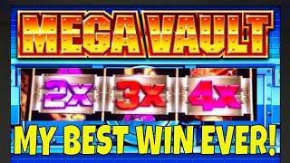 I GOT A HUGE WIN ON MEGA VAULT ON MY VERY FIRST SPIN  LOTS MORE SLOT MACHINE WINS!