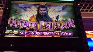 * GREAT WIN * WMS Golden Emperor Slot Free Spins Bonus!