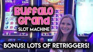 Buffalo Grand!! Slot Machine!! Max Bet BONUS!! The Coins Were Hitting!!
