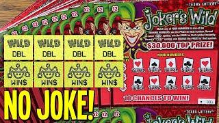 NO JOKE!  **50X NEW TICKETS** $100 Joker's Wild  TEXAS LOTTERY Scratch Offs