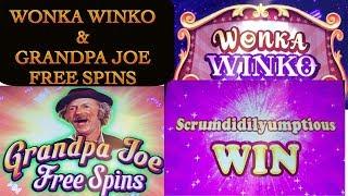 World of Wonka - Wonka Winko & Grandpa Joe Free Spins Big Win !