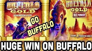 BUFFALO GOLD AND MAX POWER SLOTS! HUGE WIN FOR THE BOYZ! FOUR WINDS CASINO