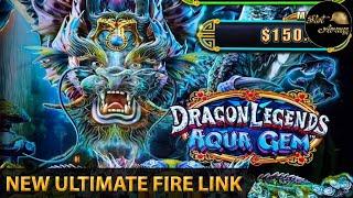 ️NEW ULTIMATE FIRE LINK?!️THIS GAME IS SICK! HUGE WIN | DRAGON LEGEND AQUA / FIRE GEM Slot Machine