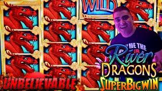 Unbelievable Run & HUGE WIN On River Dragons Slot Machine - NON STOP BONUSES WON w/$8.80 MAX BET