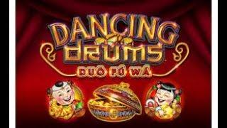 BEATING THE DRUM - Live Play and Bonus Win | DANCING DRUMS