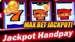 DOUBLE GOLD HIGH LIMIT  MAX BET JACKPOT HANDPAY ON SLOT MACHINE