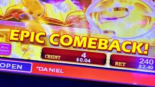 I WAS DOWN TO 4 CENTS THIS TIME!!!! * THE EPIC COMEBACK KID!!! - Las Vegas Casino Slot Machine Bonus