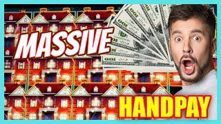 ALL MANSIONS AT MAX BET??  Huff and MORE PUFF Slot JACKPOT HANDPAY!!!