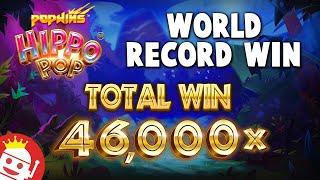 HIPPO POP DELIVERS 46,000X RECORD WIN!  MUST SEE!