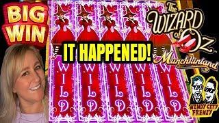 FULL SCREEN ALERT!BIG WIN! THE WIZARD OF OZ MUNCHKINLAND SLOT! SHANNON GETS THE WITCH!