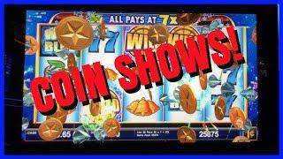 COIN SHOWS + Big Slot Machine Wins  Slot Machine Pokies w Brian Christopher
