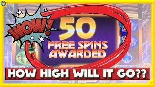 50 FREE SPINS on 50p Stake! How High Will it Go??