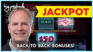 $100/SPIN BONUS, WOW!!! Double Top Dollar Slot - JACKPOT HANDPAY!
