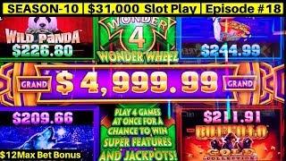 Chasing Max Out Grand Jackpot On Wonder 4 Jackpots Slot Machine  | Season 10 | Episode #18
