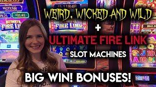 ULTIMATE Fire Link BIG WIN! Weird Wicked and Wild Slot Machine BONUS!