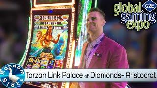 New️Tarzan Link Palace of Diamonds Slot Machine by Aristocrat at #G2E2022