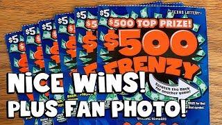 NICE WINS!! LOTS of $500 Frenzy!!  TEXAS LOTTERY Scratch Off Ticket