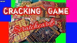 Cracking Scratchcards Game..£250,000 Blue..Pot of Gold..10X Cash..£100 Loaded..Lucky Numbers