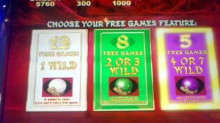 Aristocrat 50 Dragons deluxe Max bet slot machine free spins bonus