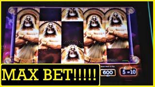MAX BET KRONOS FATHER OF ZEUS SLOT MACHINE! LIGHTNING RE-SPIN!!