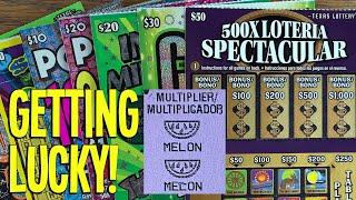 Sometimes You Just GET LUCKY! $50 TICKET  $200 TEXAS LOTTERY Scratch Offs