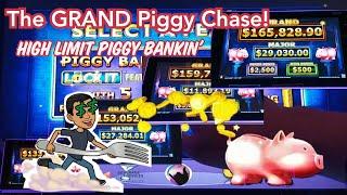 The Grand Piggy Chase!  A Year of High Limit Piggy Bankin' Bonuses and Big Wins