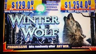 $12.50 MAX BET WINTER WOLF FREE SPIN BONUS - BIG WIN SLOT MACHINE JACKPOT