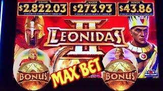 MAX BET BONUSES LEONIDAS II SLOT MACHINE, FEATURES, Slot Machine Bonus, Incredible Technologies!
