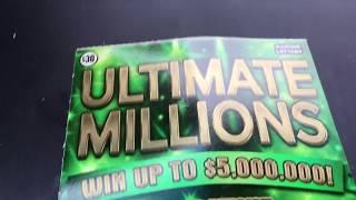 Better than a stick in the eye.... Scratching the $30 Ultimate Millions Ticket