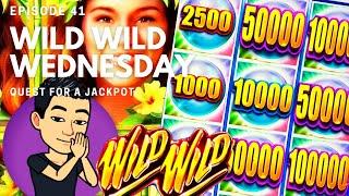 WILD WILD WEDNESDAY! QUEST FOR A JACKPOT [EP 41]  WILD WILD PEARL Slot Machine (Aristocrat)
