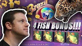 Brazil - 9 Line Mini Boom 4 Fish Bonus on Brian of Denver Slots
