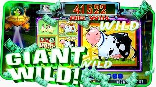 HUGE BONUS 125+ FREE GAMES!!! on Invaders Attack from the Planet Moolah -  CASINO Slots Winning!!!