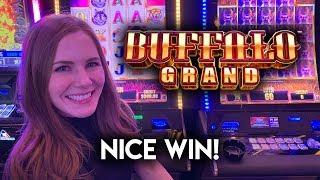 Winning on Buffalo Grand Slot Machine! Max Bet BONUSES!!