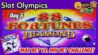 88 Fortunes Diamond!  Can I Win BIG on MAX BET?  Slot Olympics Day 6