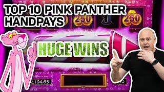 PINK PANTHER HIGH-LIMIT SLOT COMPILATION!  My 10 BIGGEST JACKPOTS on Pink Panther Slots!