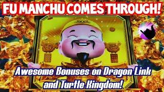 My BIGGEST Bonus Ever on 1 Cent Dragon Link! Plus 3 Sticky Wild Reels on Turtle Kingdom!