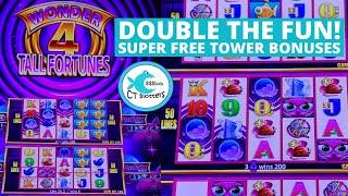MISS KITTY SUPER FREE GAMES BONUSES! TWICE AS NICE! NEARLY BACK TO BACK! I LOVE WONDER 4 TOWER!