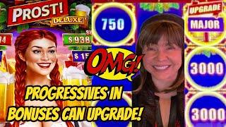 Big Win! Surprise! The Progressives Can Upgrade During Bonus!
